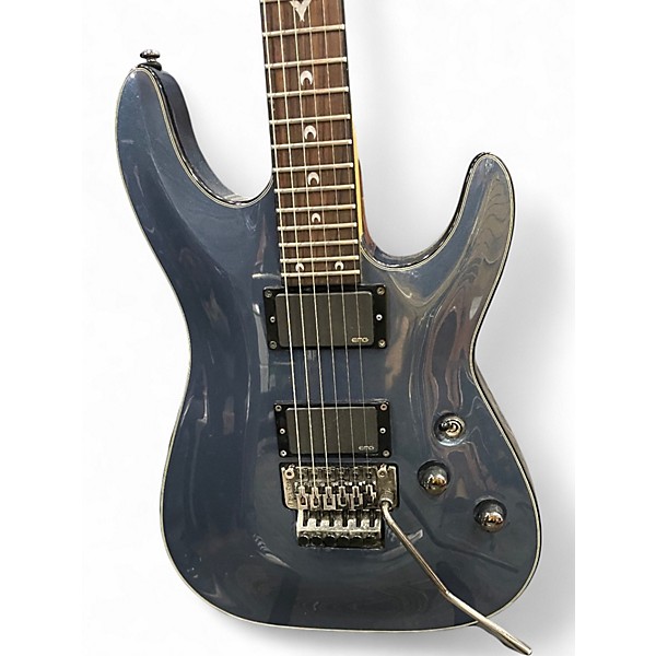 Used Schecter Guitar Research Hellraiser Deluxe Floyd Rose Gunmetal Gray Solid Body Electric Guitar