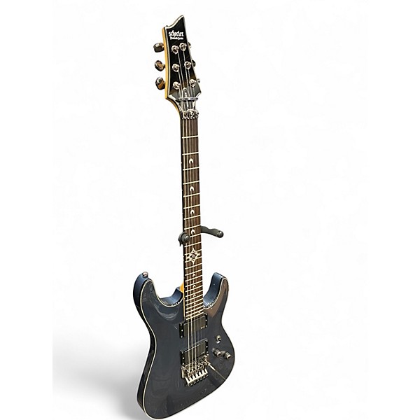 Used Schecter Guitar Research Hellraiser Deluxe Floyd Rose Gunmetal Gray Solid Body Electric Guitar