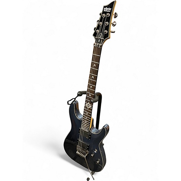 Used Schecter Guitar Research Hellraiser Deluxe Floyd Rose Gunmetal Gray Solid Body Electric Guitar