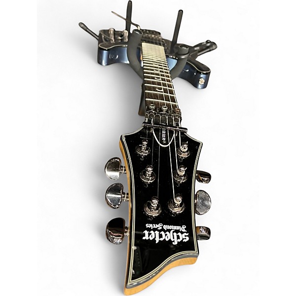 Used Schecter Guitar Research Hellraiser Deluxe Floyd Rose Gunmetal Gray Solid Body Electric Guitar