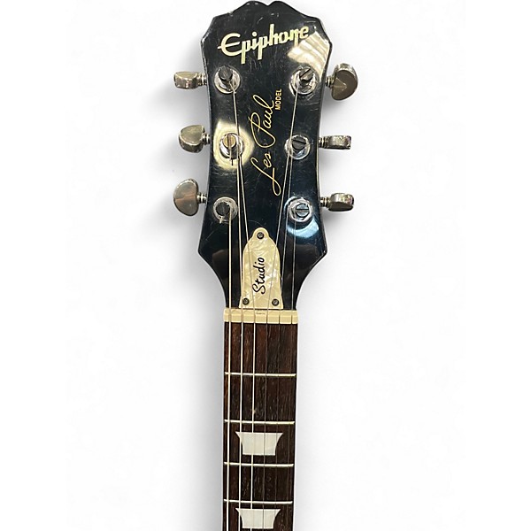 Used Epiphone Les Paul Studio Deluxe Trans Black Solid Body Electric Guitar
