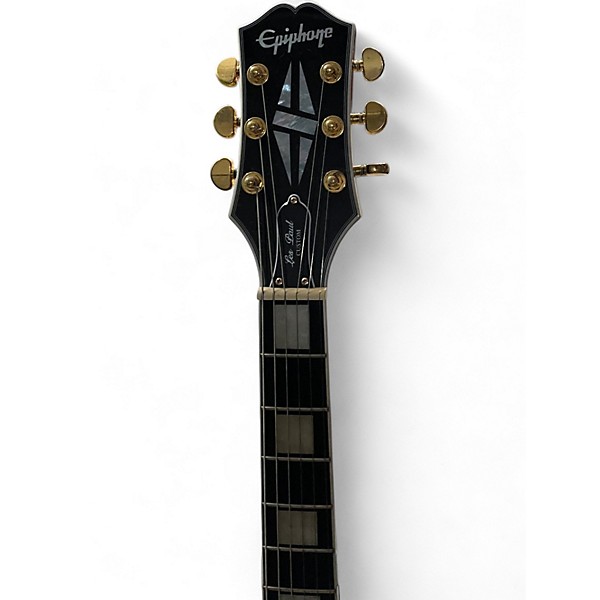 Used Epiphone Les Paul Custom Blackback Pro Antique Ivory Solid Body Electric Guitar