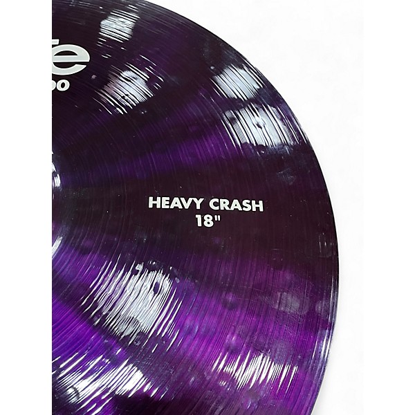 Used Paiste 18in Colorsound Series 900 Purple Heavy Crash Cymbal