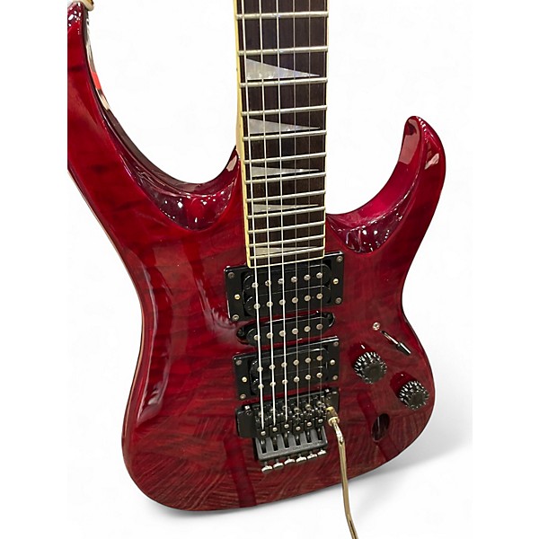 Used Raven S-STYLE Trans Red Solid Body Electric Guitar