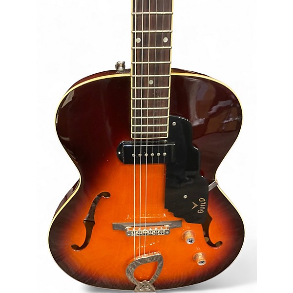 Used Guild T-50 Slim 2 Color Sunburst Hollow Body Electric Guitar