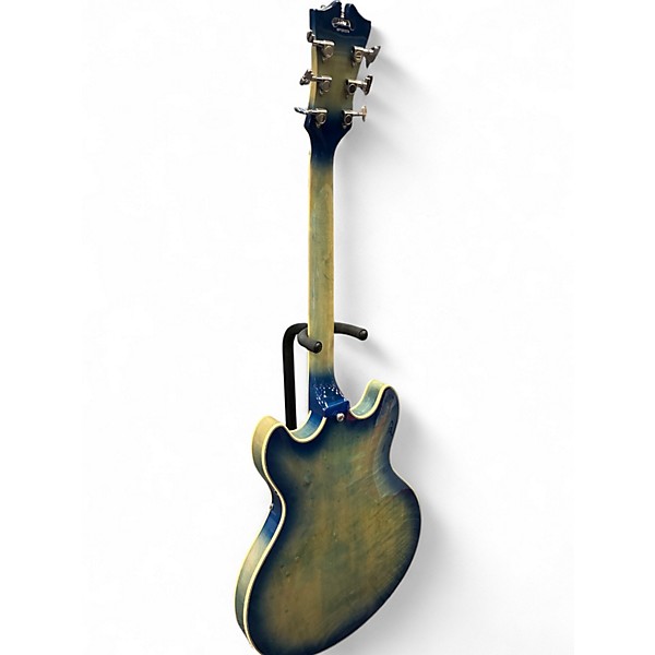 Used 2019 D'Angelico Premier Series DC XT Faded Blue Jean Hollow Body Electric Guitar