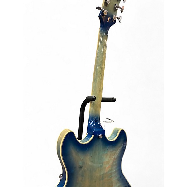 Used 2019 D'Angelico Premier Series DC XT Faded Blue Jean Hollow Body Electric Guitar