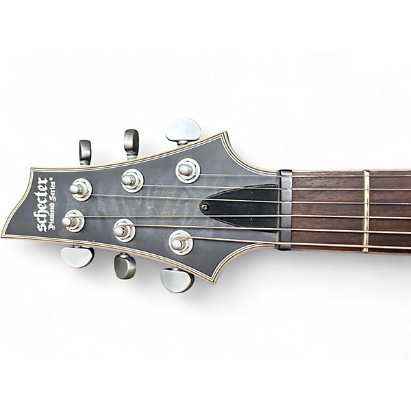 Used Schecter Guitar Research C1 Platinum Trans Black Solid Body Electric Guitar