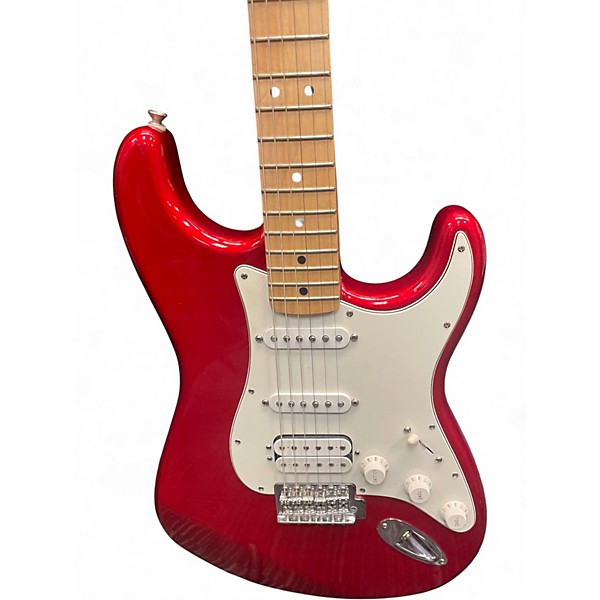 Used Fender Standard Stratocaster HSS Chrome Red Solid Body Electric Guitar