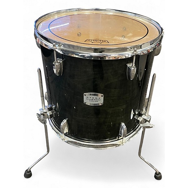 Used Yamaha 4 Piece Stage Custom Black Drum Kit