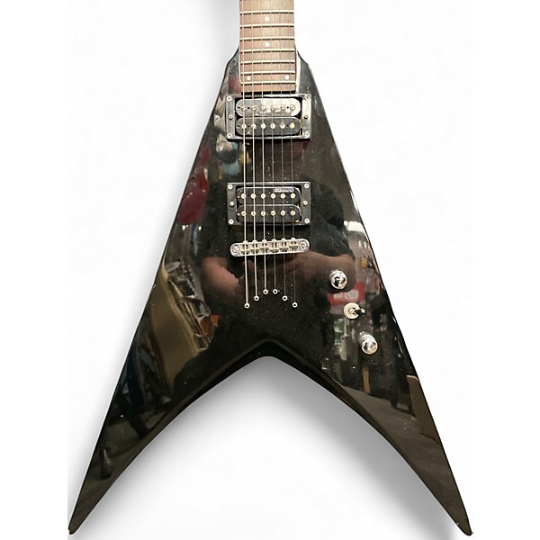 Used ESP LTD V50 Black Solid Body Electric Guitar