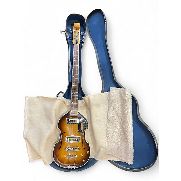 Vintage 1980s Aria H style Bass 2 Tone Sunburst Electric Bass Guitar