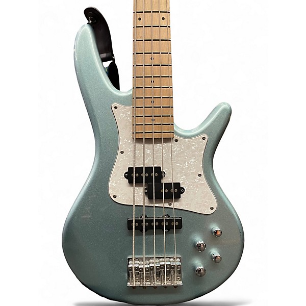 Used Ibanez SRMD205 Seafoam Pearl Green Electric Bass Guitar