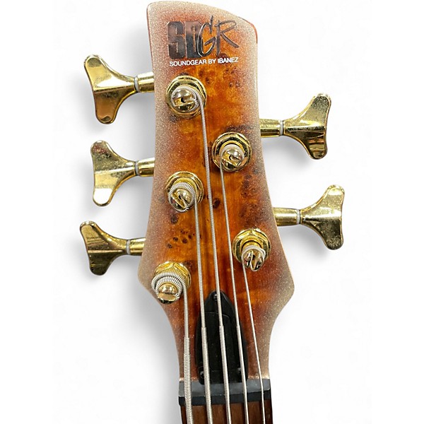 Used Ibanez SR405 5 String 3 Color Sunburst Electric Bass Guitar