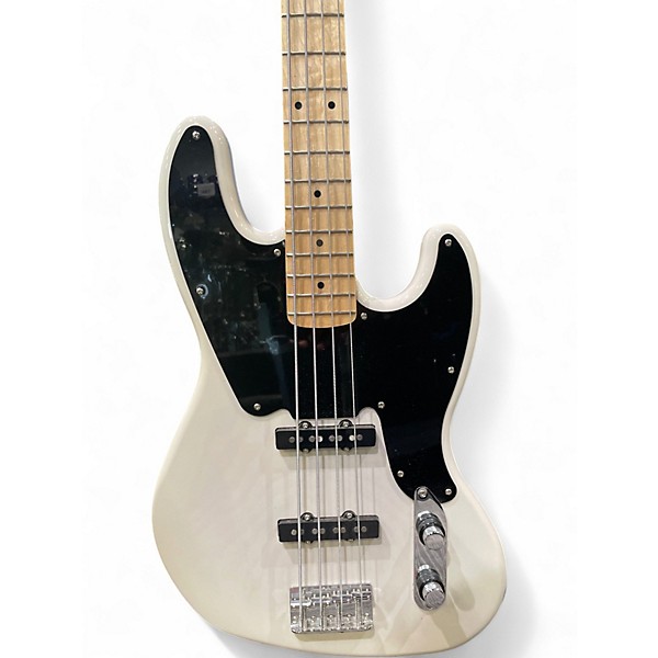 Used Squier Paranormal Jazz Bass 54 Trans White Electric Bass Guitar