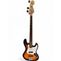 Used Squier Affinity Jazz Bass 3 Tone Sunburst Electric Bass Guitar thumbnail