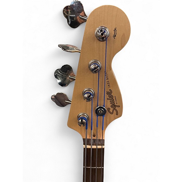 Used Squier Affinity Jazz Bass 3 Tone Sunburst Electric Bass Guitar