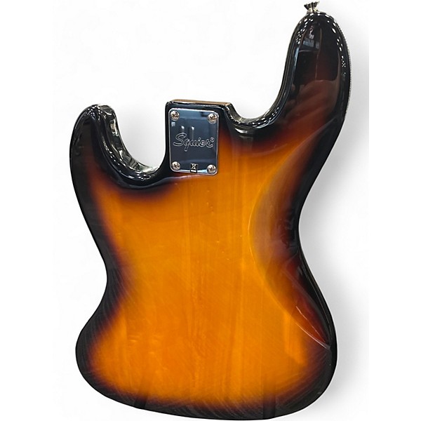 Used Squier Affinity Jazz Bass 3 Tone Sunburst Electric Bass Guitar