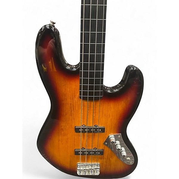 Used Squier Vintage Modified Fretless Jazz Bass 3 Color Sunburst Electric Bass Guitar