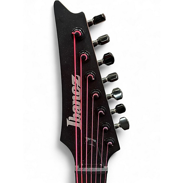 Used Ibanez RGIXL7 IRON LABEL BLACK Solid Body Electric Guitar
