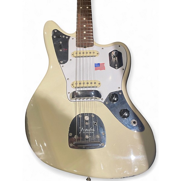 Used Fender Johnny Marr Signature Jaguar Olympic White Solid Body Electric Guitar