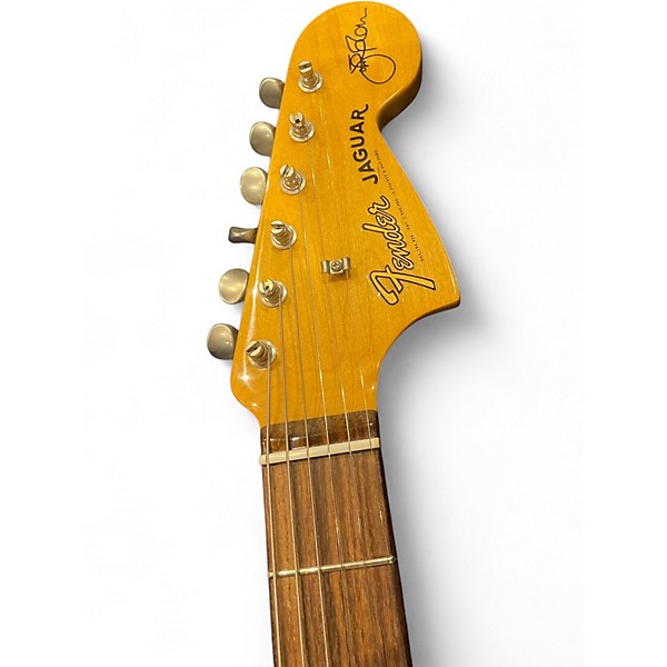 Used Fender Johnny Marr Signature Jaguar Olympic White Solid Body Electric Guitar