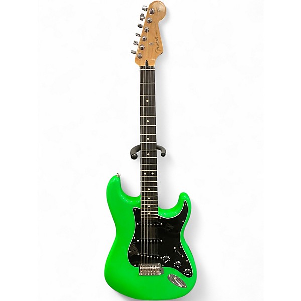 Used Fender LIMITED EDITION PLAYER STRAT NEON GREEN Solid Body Electric Guitar
