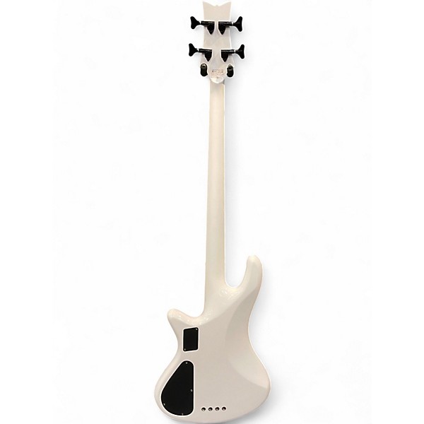 Used Schecter Guitar Research STILETTO STAGE 4 GLOSS WHITE Electric Bass Guitar