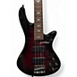Used Schecter Guitar Research Stiletto Extreme 4 String Red to Black Fade Electric Bass Guitar