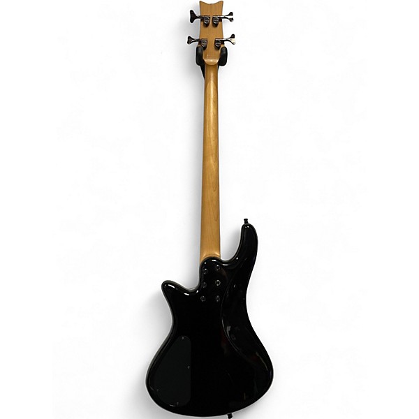 Used Schecter Guitar Research Stiletto Extreme 4 String Red to Black Fade Electric Bass Guitar