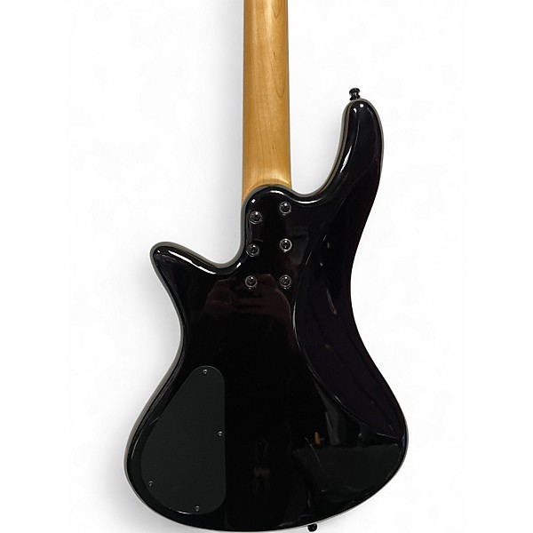 Used Schecter Guitar Research Stiletto Extreme 4 String Red to Black Fade Electric Bass Guitar