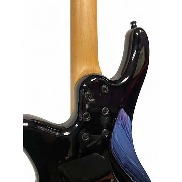 Used Schecter Guitar Research Stiletto Extreme 4 String Red to Black Fade Electric Bass Guitar