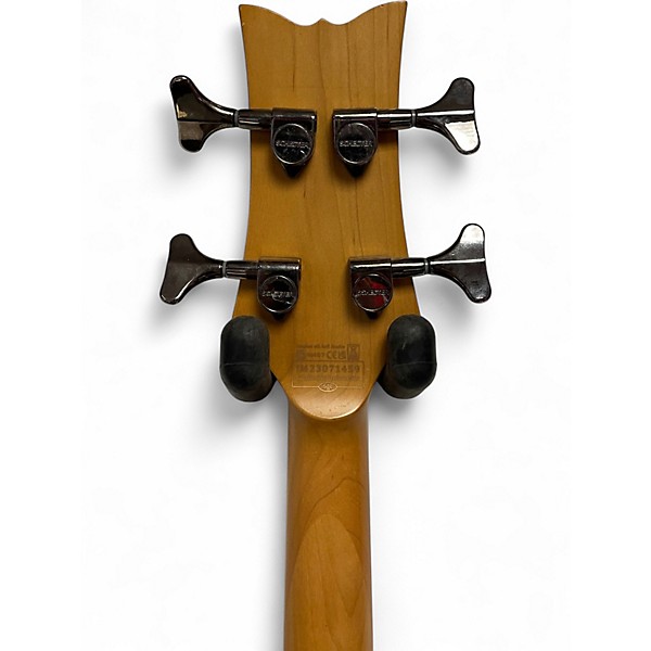 Used Schecter Guitar Research Stiletto Extreme 4 String Red to Black Fade Electric Bass Guitar