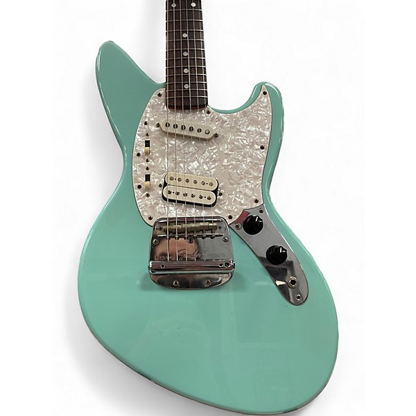 Vintage 1995 Fender Jagstang Sonic Blue Solid Body Electric Guitar