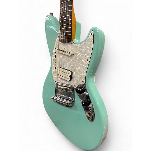 Vintage 1995 Fender Jagstang Sonic Blue Solid Body Electric Guitar