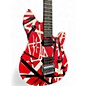 Used EVH Wolfgang Special Satin Striped Red Black and White Solid Body Electric Guitar