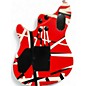 Used EVH Wolfgang Special Satin Striped Red Black and White Solid Body Electric Guitar
