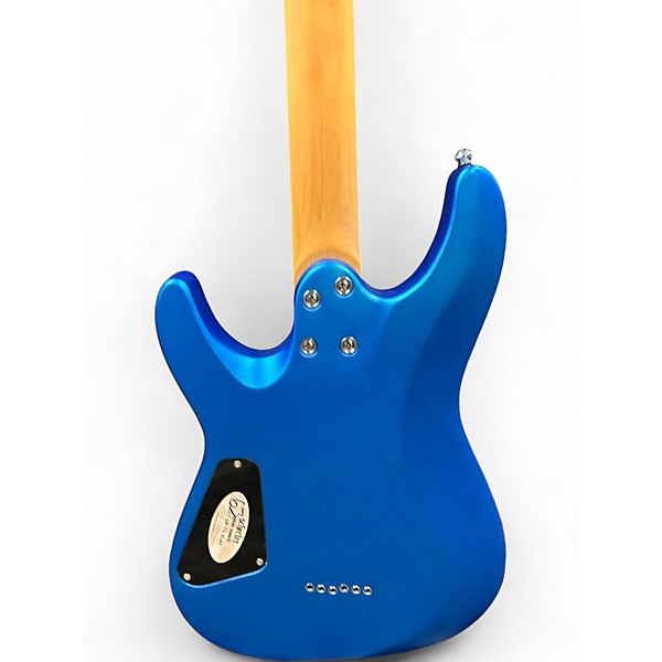 Used Schecter Guitar Research C6 DELUXE Metallic Blue Solid Body Electric Guitar