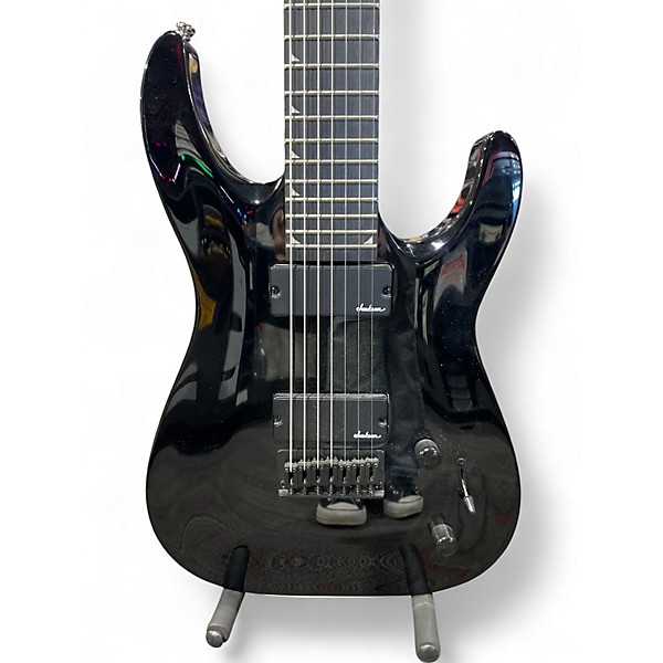Used Jackson JS22-7 Dinky 7 String Black Solid Body Electric Guitar