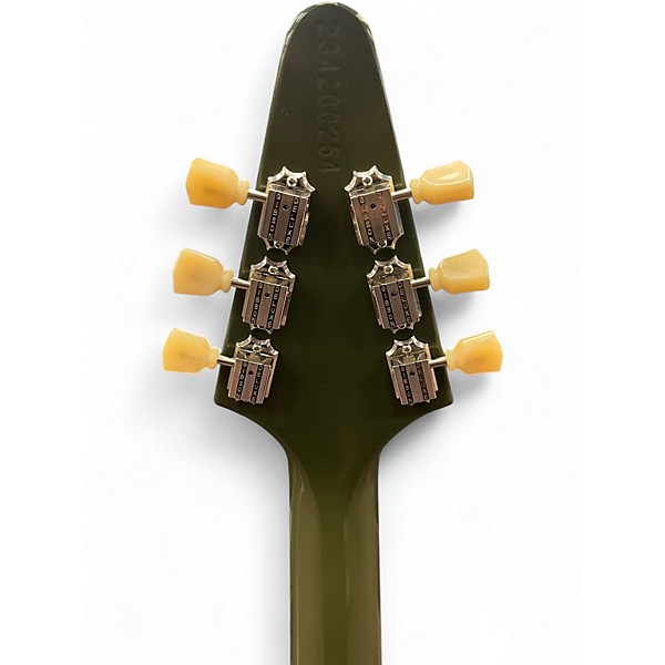 Used Gibson Flying V Tribute Olive Drab Satin Solid Body Electric Guitar