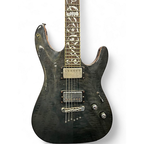 Used Schecter Guitar Research C1 Classic See Thru Back Solid Body Electric Guitar