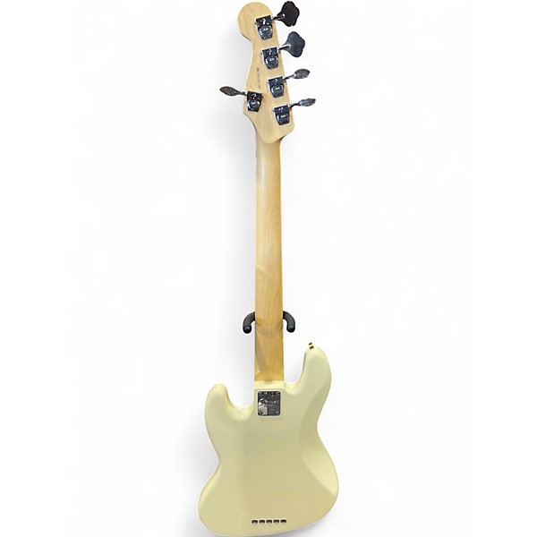 Used Fender American Standard Jazz Bass V Cream Electric Bass Guitar