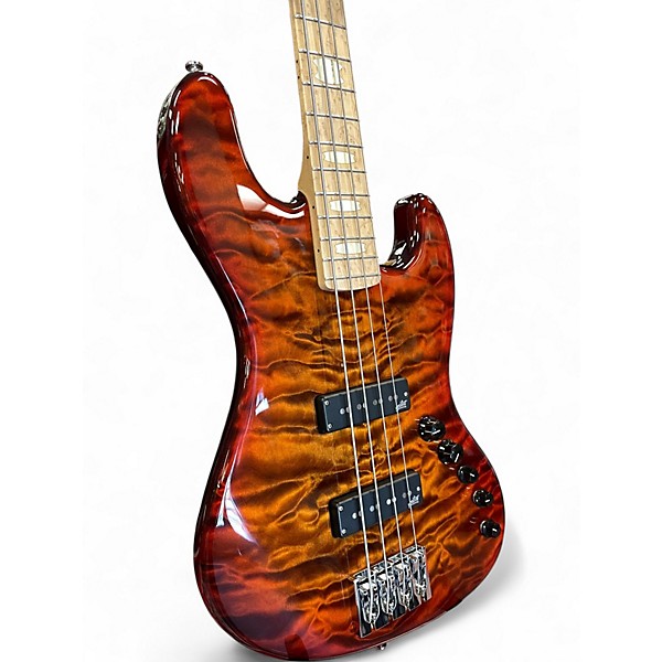 Used 2019 Spector Coda IV Deluxe Tiger Eye Electric Bass Guitar