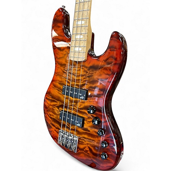 Used 2019 Spector Coda IV Deluxe Tiger Eye Electric Bass Guitar