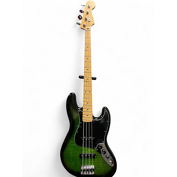 Used 2022 Fender Player Plus Jazz Bass Plus Top Green Burst Electric Bass Guitar