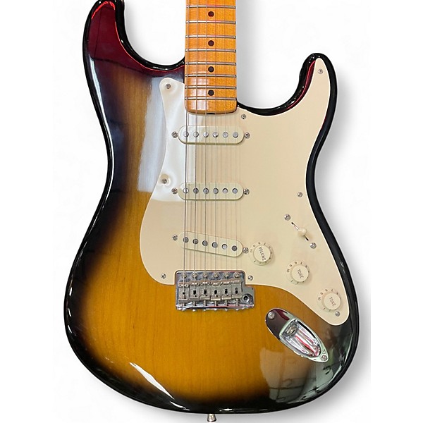 Used Fender Artist Series Eric Johnson Stratocaster 3 Color Sunburst Solid Body Electric Guitar