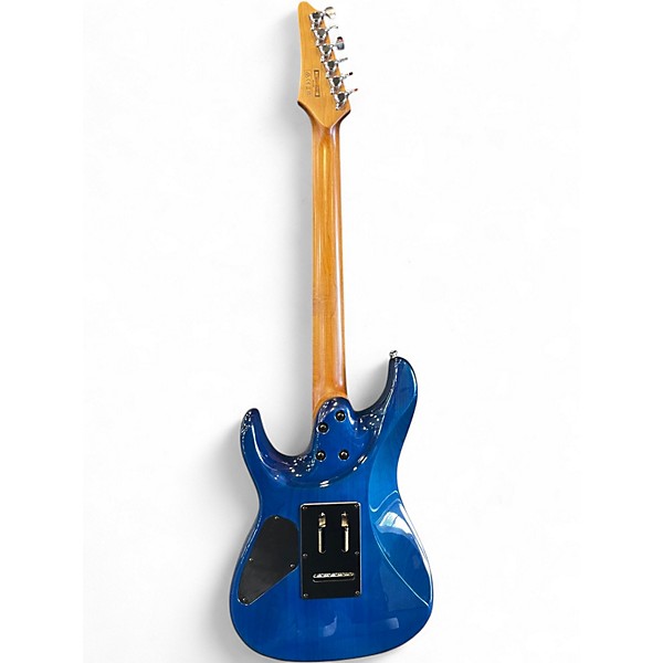 Used Ibanez AZ24S1F Transparent Turquoise Burst Solid Body Electric Guitar