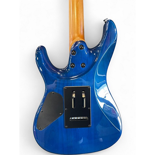 Used Ibanez AZ24S1F Transparent Turquoise Burst Solid Body Electric Guitar