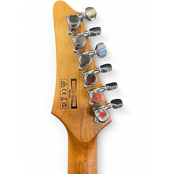 Used Ibanez AZ24S1F Transparent Turquoise Burst Solid Body Electric Guitar