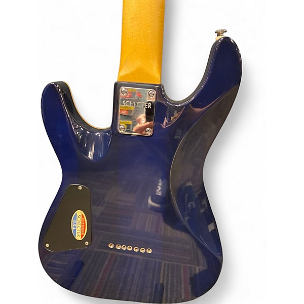 Used Schecter Guitar Research diamond series c7 Blue Solid Body Electric Guitar